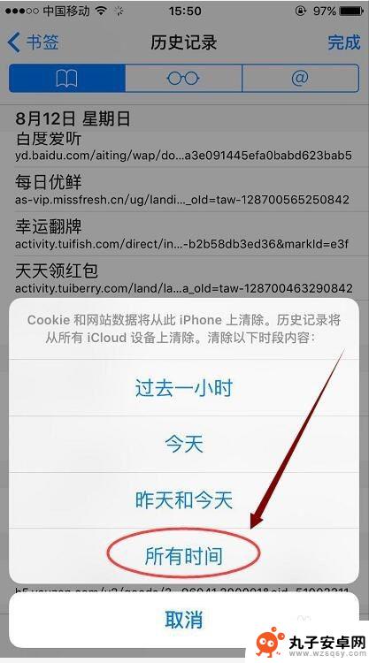 如何删除手机上网网址 iPhone手机如何清除Safari网页搜索历史记录