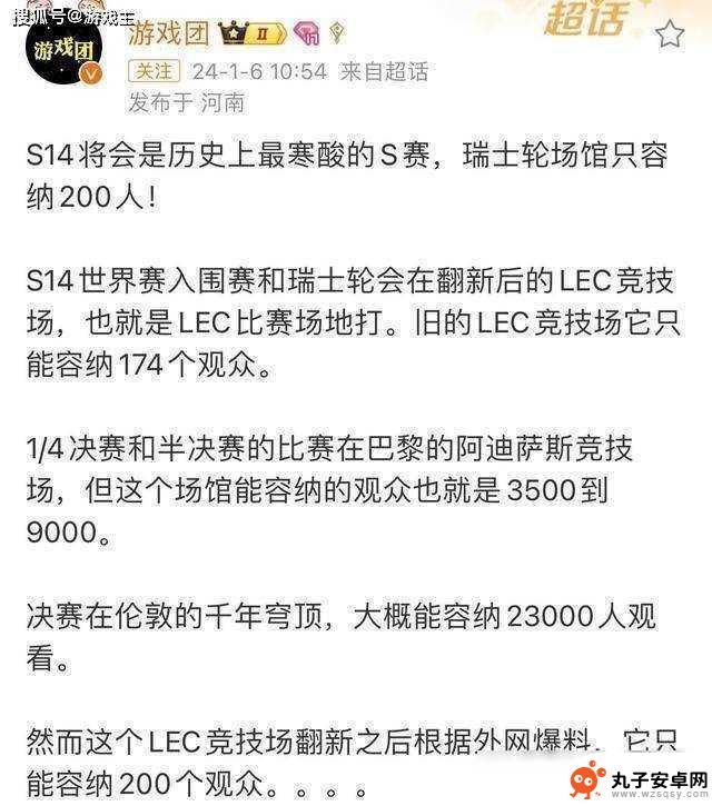 LEC赛场仅容纳200人，被认为是英雄联盟史上最寒酸的S14比赛地图