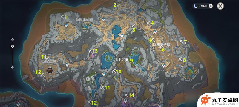 原神富矿点分布图 原神2.6版本全地图富矿石点分布位置