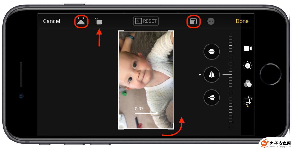 苹果手机视频如何拉丝 iOS 13 如何裁剪和旋转视频