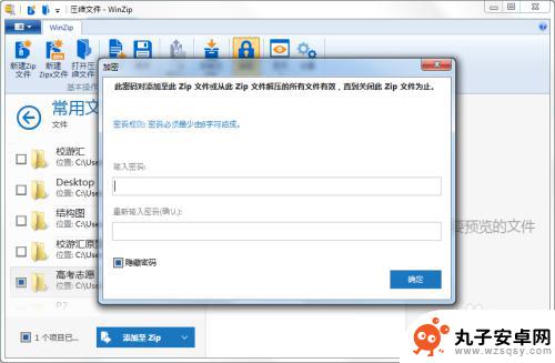 winzip如何设置密码 WinZip中文版加密压缩文件生成方法